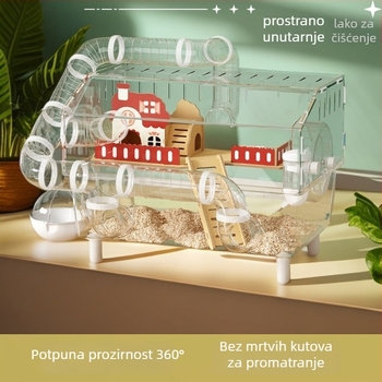 Kavez za hrčka s prozirnim domom, plastični, šifra Dwcfbrzm, opće namjene