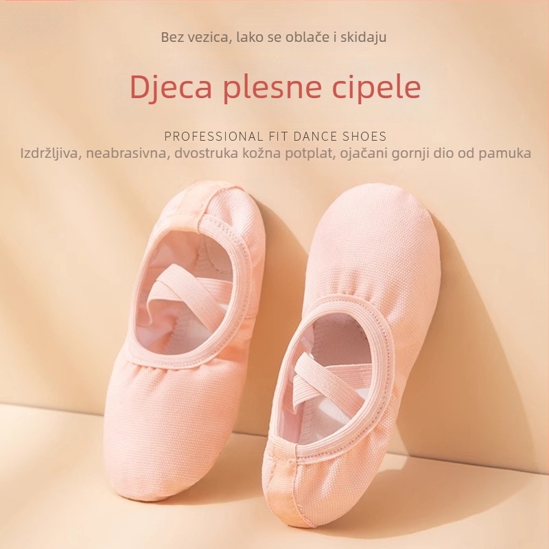 Dance Sail Dječje plesne cipele za djevojčice – kožna potplata, gornji dio od najlona i kože, otporne na habanje, proljeće