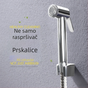 Aset prenosni set tuša za WC – ABS, elektroplatinirano završetak, priključak s četiri točke, model Washer Set