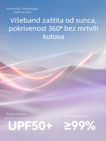 Kapuljačasta jakna UPF50+ od Ice Silk materijala, 93% poliester, zatvarač.