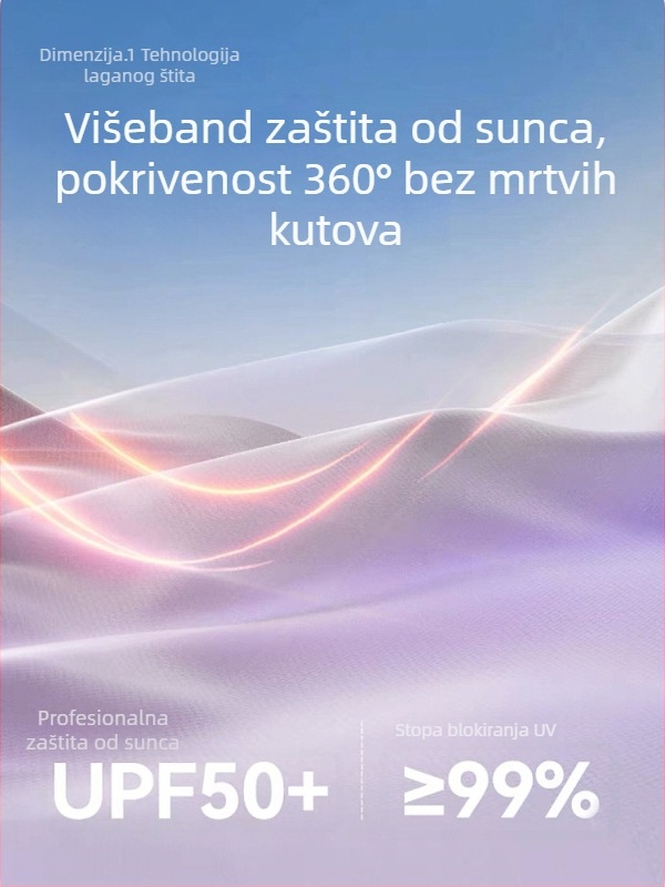 Kapuljačasta jakna UPF50+ od Ice Silk materijala, 93% poliester, zatvarač.