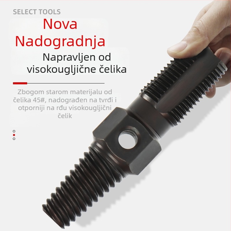Ekstraktor navoja za slavine i cijevi – alat od ugljičnog čelika za uklanjanje istrošenih ili slomljenih navoja