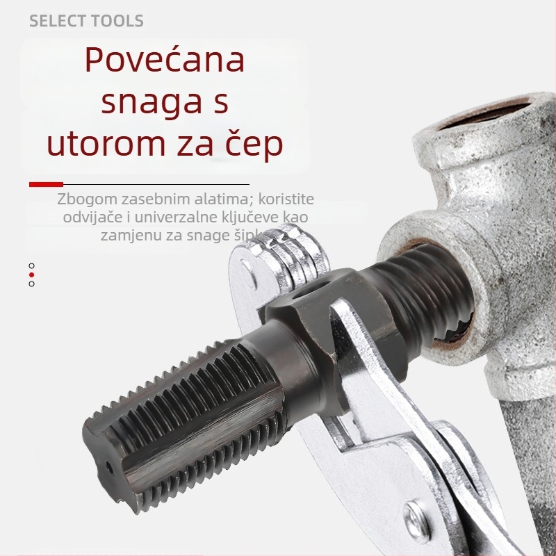 Ekstraktor navoja za slavine i cijevi – alat od ugljičnog čelika za uklanjanje istrošenih ili slomljenih navoja