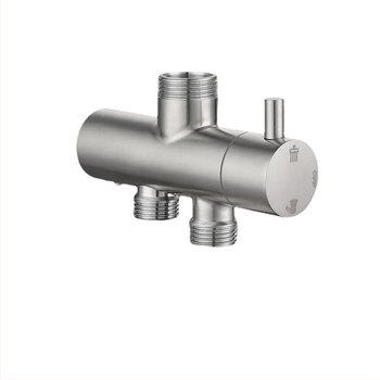 Tuš razdjelnik od nehrđajućeg čelika, zidni montaža, trostruki priključci, izlazi 4/6, radna temperatura 0–100°C