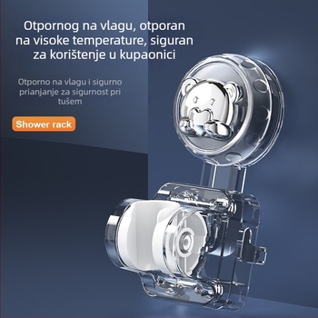 Držač tuša za kadu – akril, model 007, montaža ljepilom, elektroplatiranje, moderni minimalistički stil
