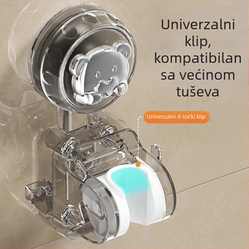 Držač tuša za kadu – akril, model 007, montaža ljepilom, elektroplatiranje, moderni minimalistički stil