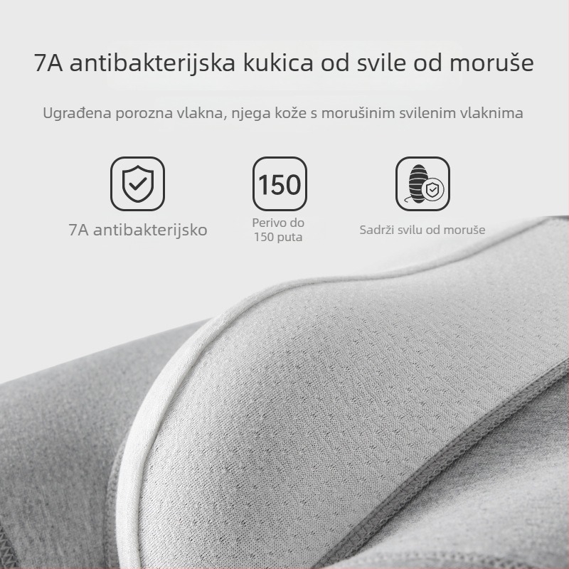 Muške bokserice od pamuka, prozračne antibakterijske, 80‑vlaknasta pamuk, pletene, srednji pojas