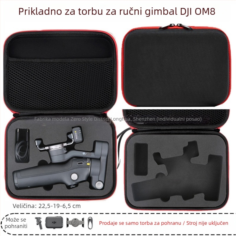Čvrsta futrola za OM8 gimbal — PU materijal, kompatibilan s OM8, Zero type marka, ovlaštena privatna marka, račun uključen