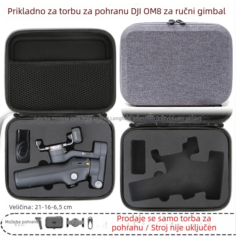 Čvrsta futrola za OM8 gimbal — PU materijal, kompatibilan s OM8, Zero type marka, ovlaštena privatna marka, račun uključen