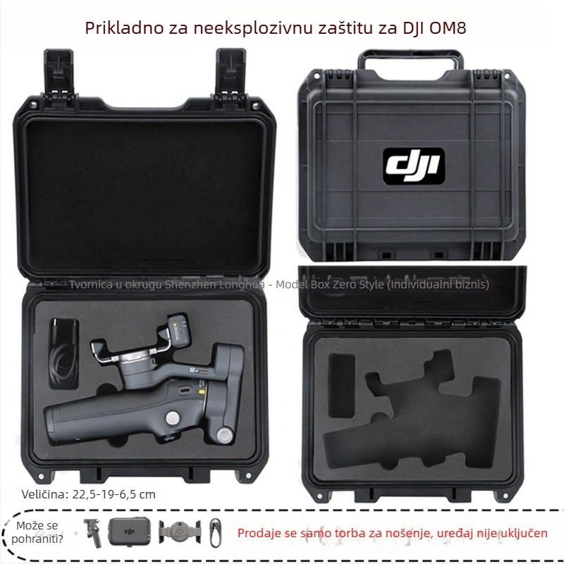 Čvrsta futrola za OM8 gimbal — PU materijal, kompatibilan s OM8, Zero type marka, ovlaštena privatna marka, račun uključen