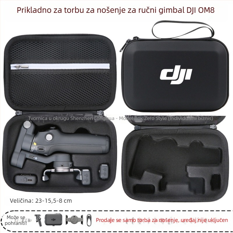 Čvrsta futrola za OM8 gimbal — PU materijal, kompatibilan s OM8, Zero type marka, ovlaštena privatna marka, račun uključen