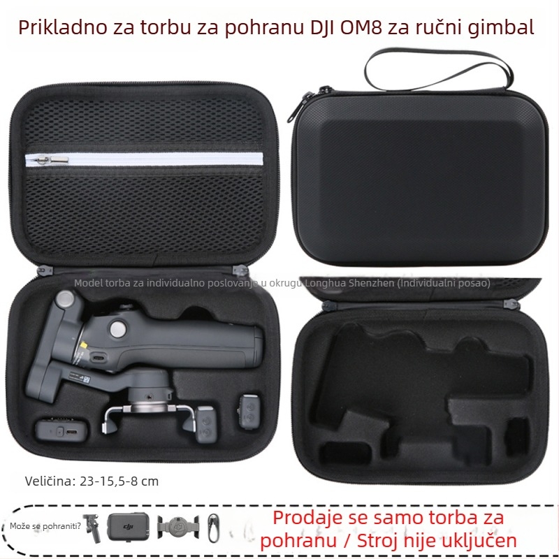 Čvrsta futrola za OM8 gimbal — PU materijal, kompatibilan s OM8, Zero type marka, ovlaštena privatna marka, račun uključen