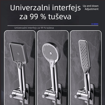 Držač za tuš za kupaonicu, moderan minimalistički dizajn (Materijal: ABS; Prilagodljivo: Da; Ugradnja: JY106; Jednokomponentno oblikovanje)