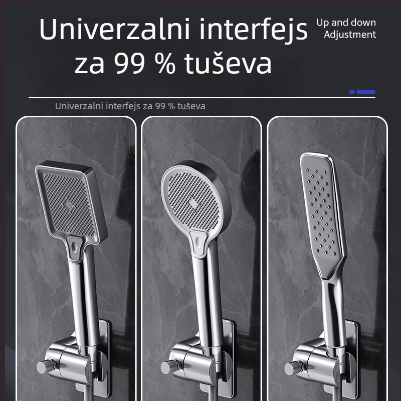 Držač za tuš za kupaonicu, moderan minimalistički dizajn (Materijal: ABS; Prilagodljivo: Da; Ugradnja: JY106; Jednokomponentno oblikovanje)