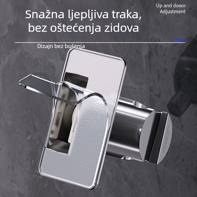 Držač za tuš za kupaonicu, moderan minimalistički dizajn (Materijal: ABS; Prilagodljivo: Da; Ugradnja: JY106; Jednokomponentno oblikovanje)