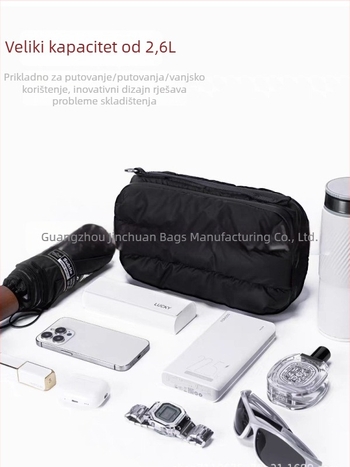 Muška crossbody torba, urbanistički minimalistički stil, najlon, vodootporna, kompatibilna s 8-inčnim prijenosnim računalom