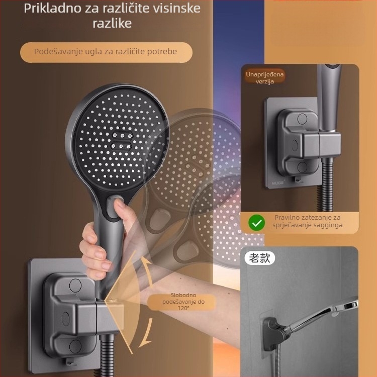 Prilagodljivi nosač tuša bez bušenja, zidni držač za kišni tuš, ABS materijal, marka Xinnuoke, moderan stil