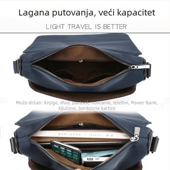 Carlkate Muška torba za ramena, najlon vanjski dio, poliester podstava, gradski minimalistički stil