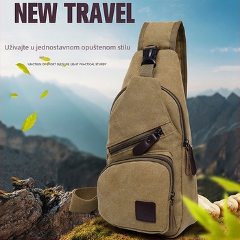 Platnena torba za prsa – prozračna crossbody muška torba za poslovna putovanja