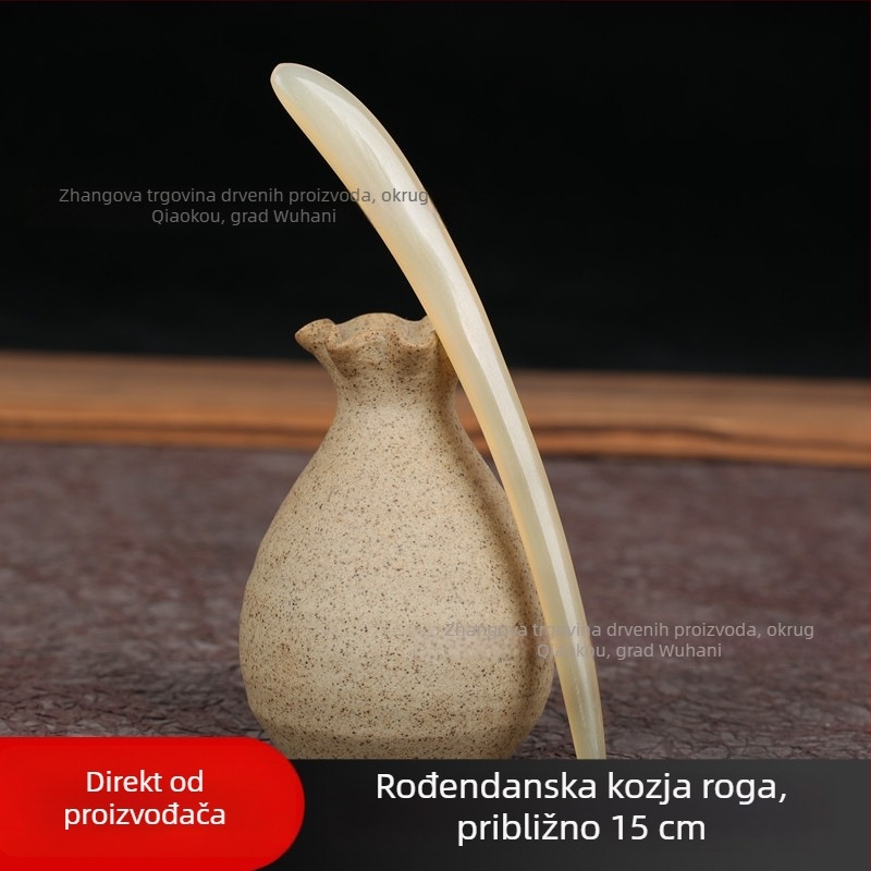 Spona za kosu od roga – etnički geometrijski dizajn, Wood expert brend, dodatak za glavu