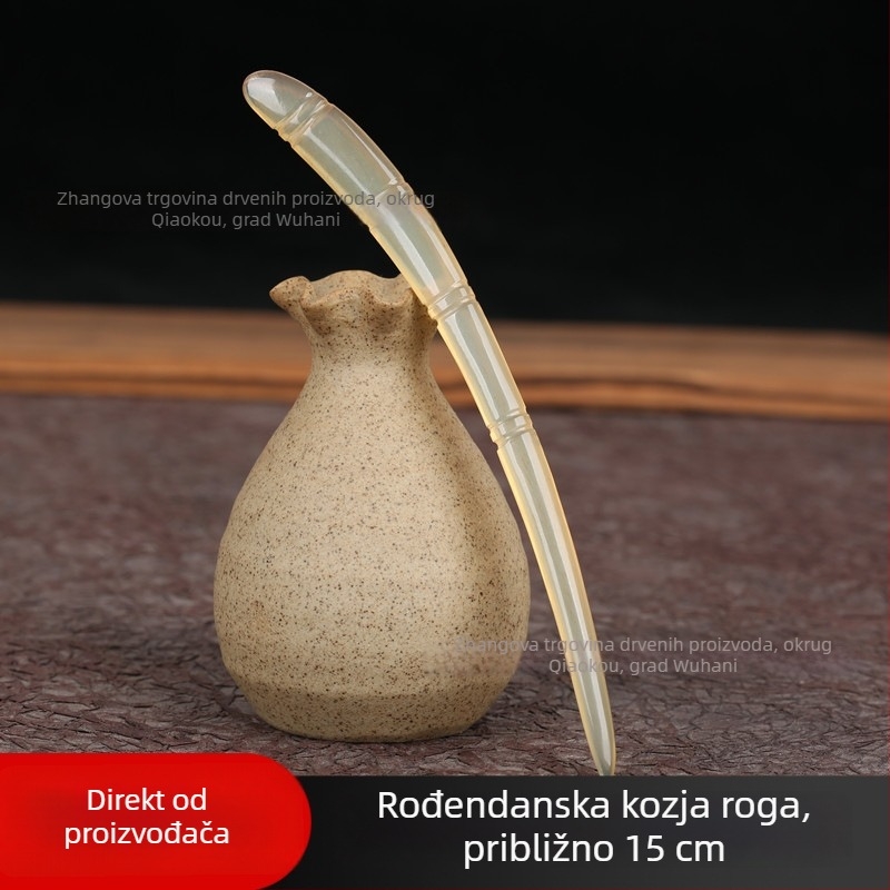 Spona za kosu od roga – etnički geometrijski dizajn, Wood expert brend, dodatak za glavu