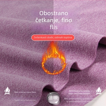 Ženski termo prsluk bez šavova, s flisom iznutra, debljina 201–250 g/m2, poliester, okrugli izrez, pulover stil
