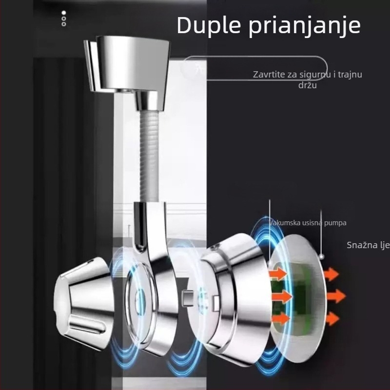 Držač za tuš s fiksnim nosačem i podesivom tuš glavom | ABS materijal, ubrizgana proizvodnja, moderni jednostavan stil, Brend Ouhoda