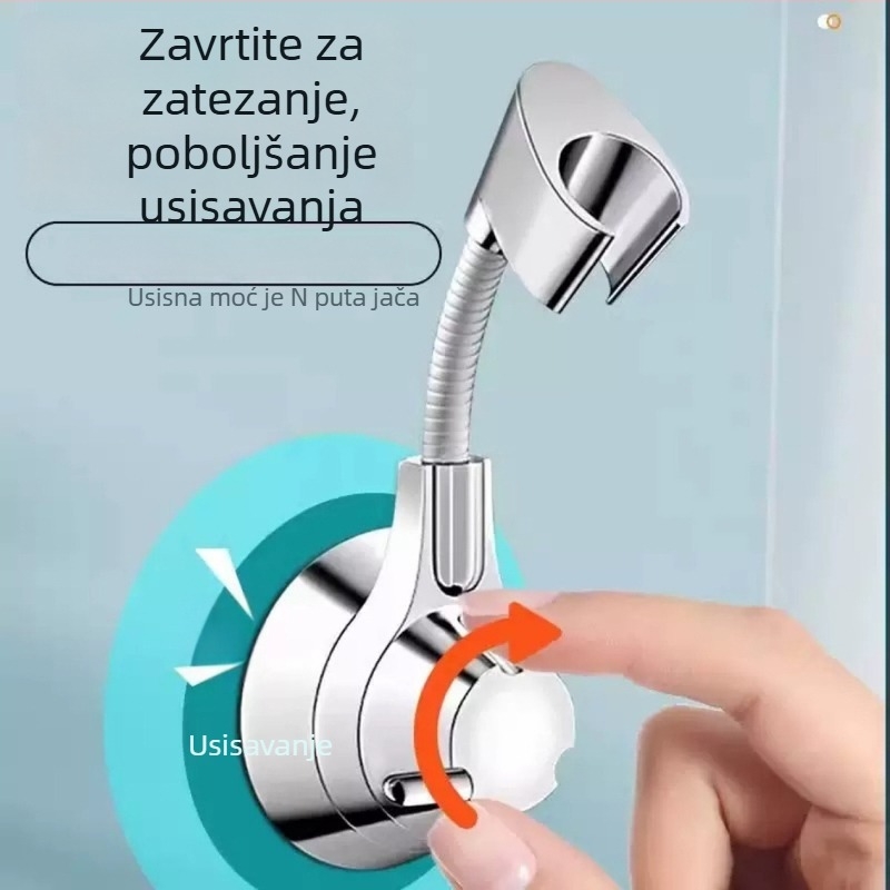Držač za tuš s fiksnim nosačem i podesivom tuš glavom | ABS materijal, ubrizgana proizvodnja, moderni jednostavan stil, Brend Ouhoda