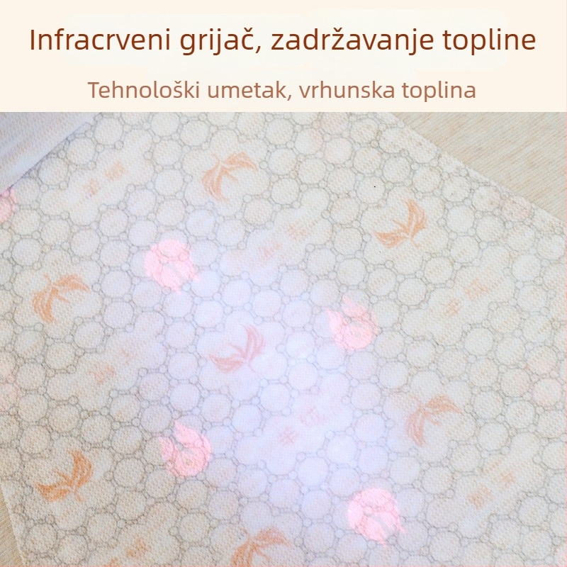 Ženski termalni prsluk s V-izrezom, sve-u-jednom s integriranim čašicama i jastučićem za prsni koš, kašmir-spandeks smjesa, 251–300 g/m²