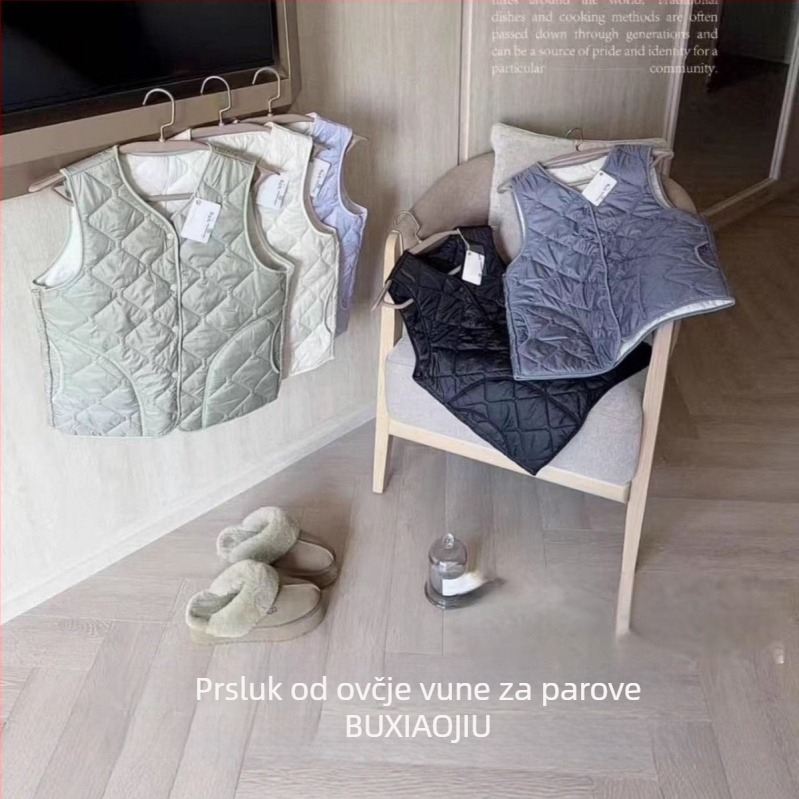 Termička vesta unisex s V izrezom, jednostruki sloj, poliestersko vlakno 80–90%, 201–250 g/m2; može se nositi kao vanjski sloj ili osnovni sloj; čuva toplinu