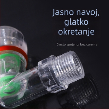 PC prozirna plastična slavina za umivaonik, navojni spoj, jednostruki zglob, otvaranje ključem, moderan minimalistički stil