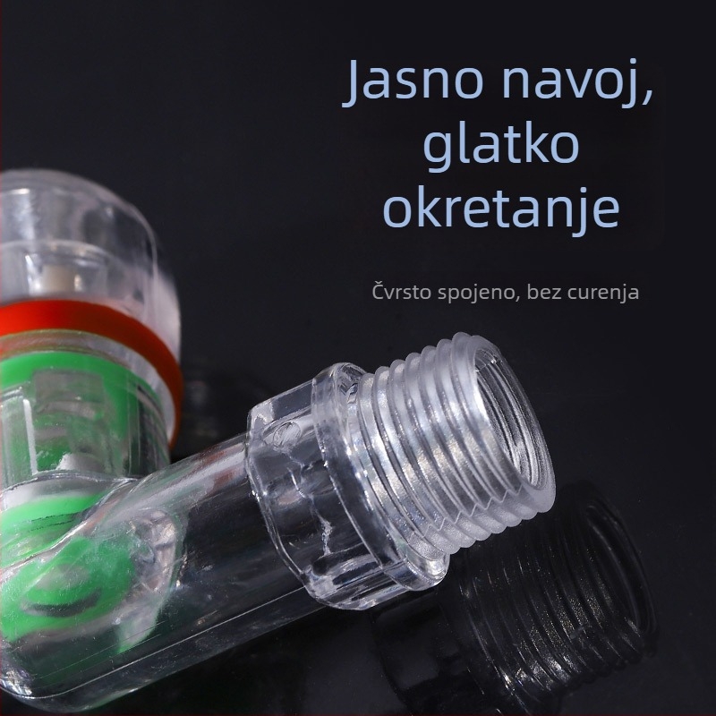 PC prozirna plastična slavina za umivaonik, navojni spoj, jednostruki zglob, otvaranje ključem, moderan minimalistički stil