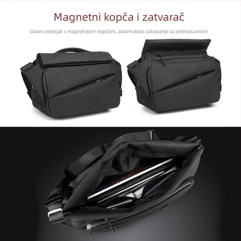 Muška crossbody torba – Oxford tkanina, vodootporna, protiv krađe, prozračna, proširiva