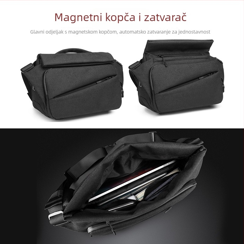 Muška crossbody torba – Oxford tkanina, vodootporna, protiv krađe, prozračna, proširiva