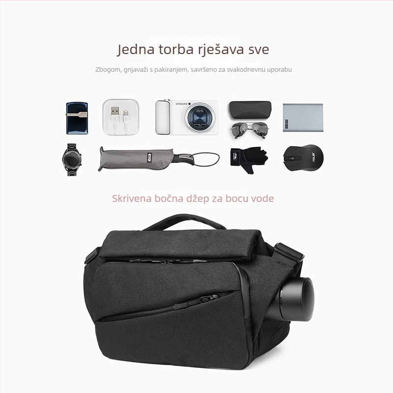 Muška crossbody torba – Oxford tkanina, vodootporna, protiv krađe, prozračna, proširiva