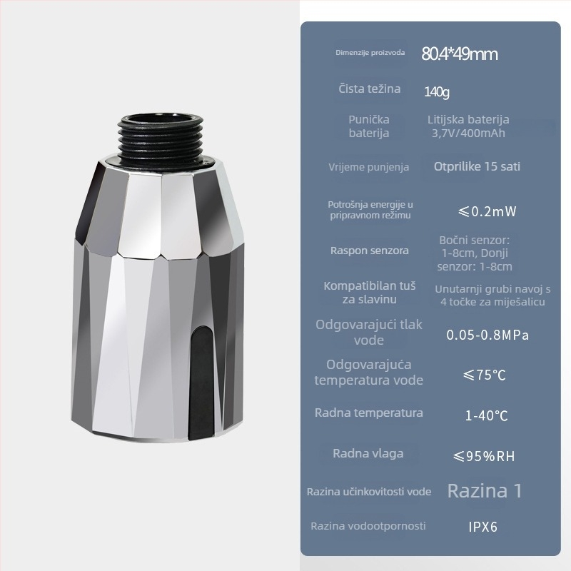 Indukcijska kuhinjska slavina sa infracrvenim senzorom; Materijal: bakar + ABS; Vanjski sloj: elektroplatiranje; Način ugradnje: ugradnja; Stil: Novi kineski stil