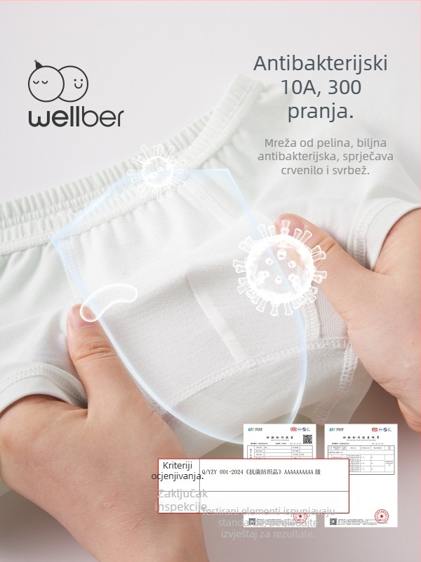 Dječje pamučne gaćice, unisex, pakiranje od 3 komada, sigurnosna razina A, izlazi u jeseni 2025