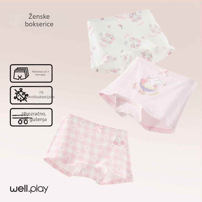 Dječje pamučne gaćice, unisex, pakiranje od 3 komada, sigurnosna razina A, izlazi u jeseni 2025