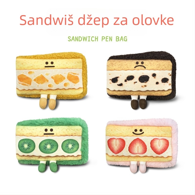 Cat Style pliš novčanik s voćnim uzorkom, unisex, podstava od poliester