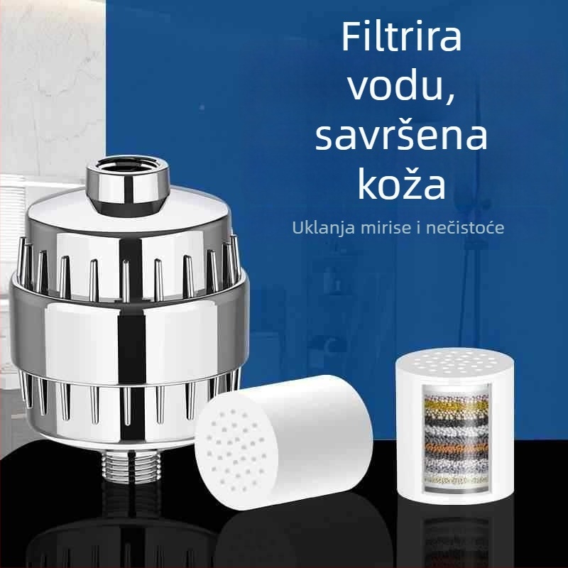 Tuš filter s 15-25 slojeva filtracije, ABS kućište, skrivena ugradnja, model 8DS, kromirana površina injekcijskim lijevanjem