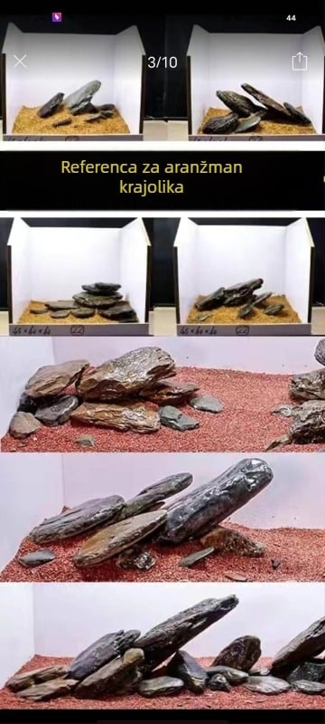 Glavni kamen za akvarističko uređenje, rockery set za ribe, škampi i kornjače