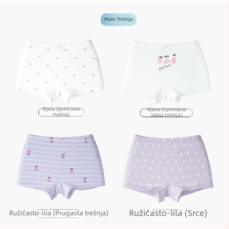 Dječje pamučne gaćice (4 kom): 93% pamuk, sigurnosna klasa A, srednji pojas, anti-wedgie, za sve sezone