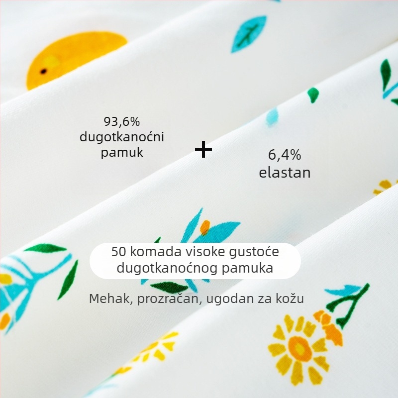 Dječje pamučne gaćice (4 kom): 93% pamuk, sigurnosna klasa A, srednji pojas, anti-wedgie, za sve sezone