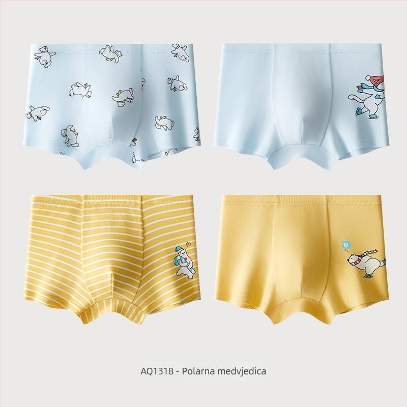 Dječje pamučne gaćice (4 kom): 93% pamuk, sigurnosna klasa A, srednji pojas, anti-wedgie, za sve sezone