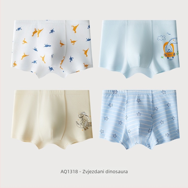 Dječje pamučne gaćice (4 kom): 93% pamuk, sigurnosna klasa A, srednji pojas, anti-wedgie, za sve sezone
