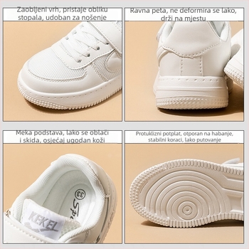 Dječje tenisice s PU gornjim dijelom, Velcro zatvarač, niski profil, kompozitni potplat