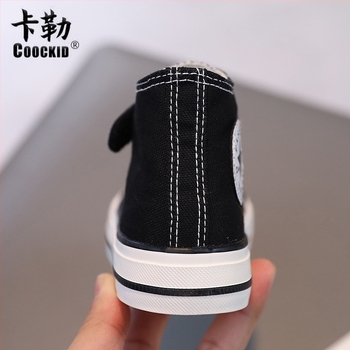 Dječje tenisice s platformom od platna, vezanje sprijeda, gornji dio od platna, vulkanizirana platforma, korejski stil