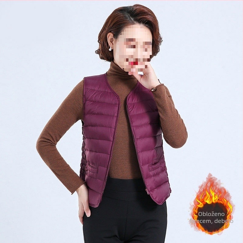 Ženski ultra kratki vest s V-izrezom, vuneno punjenje, flis podstava, jedno dugme, A-kroj, proljeće 2025