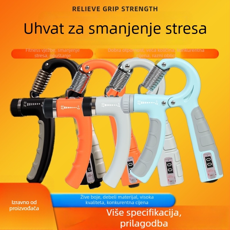 Practice Jačanje snage hvata – opružno čelični, podesivi 5-60 kg, opružni napinjač, unisex, fitness i rehabilitacija