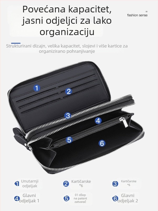 Muška clutch torba - pravo kožno, prva sloj kože, poslovni stil za putovanja, jednobojna